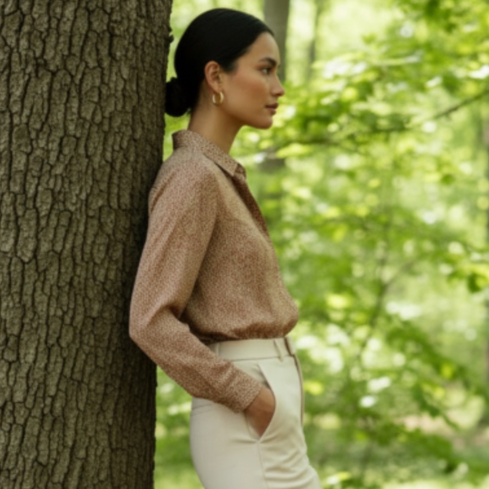 A New Day Snake Print Long Sleeve Blouse - Picture 5 of 13